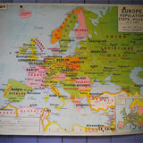 ancienne affiche scolaire Gibert europe physique