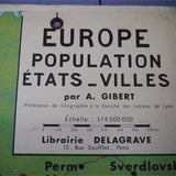 ancienne affiche scolaire Gibert europe physique