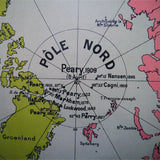 ancienne affiche scolaire grandes explorations et decouvertes du XVe au XIXe siecle