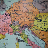 ancienne affiche scolaire grandes explorations et decouvertes du XVe au XIXe siecle