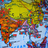 ancienne affiche scolaire Asie carte physique éditions Hatier