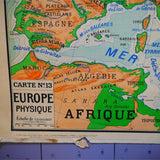 ancienne affiche scolaire Europe physique éditions Hatier