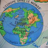 ancienne affiche scolaire Europe physique éditions Hatier