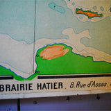 ancienne affiche scolaire Europe physique éditions Hatier