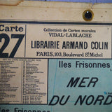 ancienne affiche scolaire Allemagne - Pologne - Autriche. Vidal Lablache