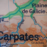 ancienne affiche scolaire Allemagne - Pologne - Autriche. Vidal Lablache