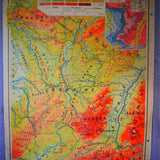 ancienne affiche scolaire Region du Nord - Region de l'est - France