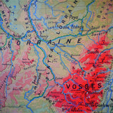 ancienne affiche scolaire Region du Nord - Region de l'est - France