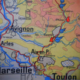 ancienne affiche scolaire Bourgogne - Jura - Les Alpes - France