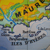 ancienne affiche scolaire région mediterranéenne - Bassin aquitain pyrenées - France