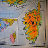 ancienne affiche scolaire région mediterranéenne - Bassin aquitain pyrenées - France