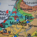 ancienne affiche scolaire Maroc - Algerie