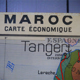 ancienne affiche scolaire Maroc - Algerie
