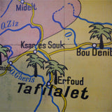 ancienne affiche scolaire Maroc - Algerie