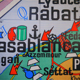 ancienne affiche scolaire Maroc - Algerie