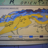 ancienne affiche scolaire Maroc - Algerie