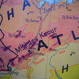 ancienne affiche scolaire Maroc - Algerie