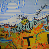 ancienne affiche scolaire Maroc - Algerie