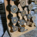 meuble metier en bois casier porte bobine / r9