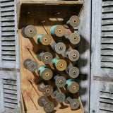 wooden spool holder cabinet / r4