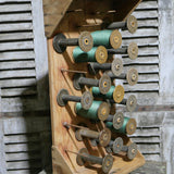 wooden spool holder cabinet / r4