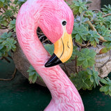 Petit vase à tête de flamant rose en céramique