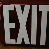 Exit Lampe opaline rouge texte blanc