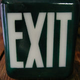 Exit Green opaline lamp with metal base