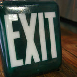 Exit Green opaline lamp with metal base