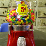 Distributeur à bonbon Silver King Gumball rouge 1940