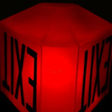 Exit Lampe opaline rouge