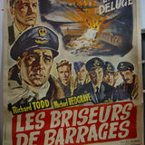 ancienne grande affiche de cinema les briseurs de barrage années 50/60