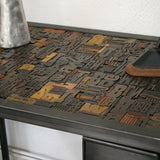 Bureau table industrielle plateau caracteres imprimerie