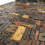 Bureau table industrielle plateau caracteres imprimerie