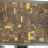 Bureau table industrielle plateau caracteres imprimerie