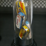 Globe decor d'ancienne boite de conserverie