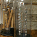 Grand globe decor d'anciennes bobines a fil industrielle