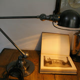 Lampe bureau Jielde 2 bras polie graphite