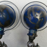 Unique lampe Jielde 1 paire applique finition vintage industrielle bleu