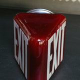 Grand Exit Red Opaline Lamp with Metal Base