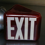 Grand Exit Red Opaline Lamp with Metal Base