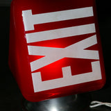 Grand Exit Red Opaline Lamp with Metal Base