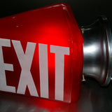 Grand Exit Red Opaline Lamp with Metal Base