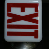 Exit Lampe opaline blanche socle metal