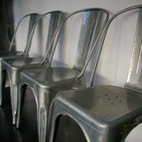 TOLIX industrial chair in brushed varnished steel