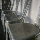 TOLIX industrial chair in brushed varnished steel