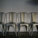 TOLIX industrial chair in brushed varnished steel