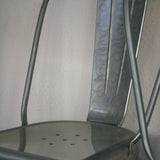 TOLIX industrial chair in brushed varnished steel