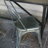 TOLIX industrial chair in brushed varnished steel