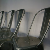 TOLIX industrial chair in brushed varnished steel